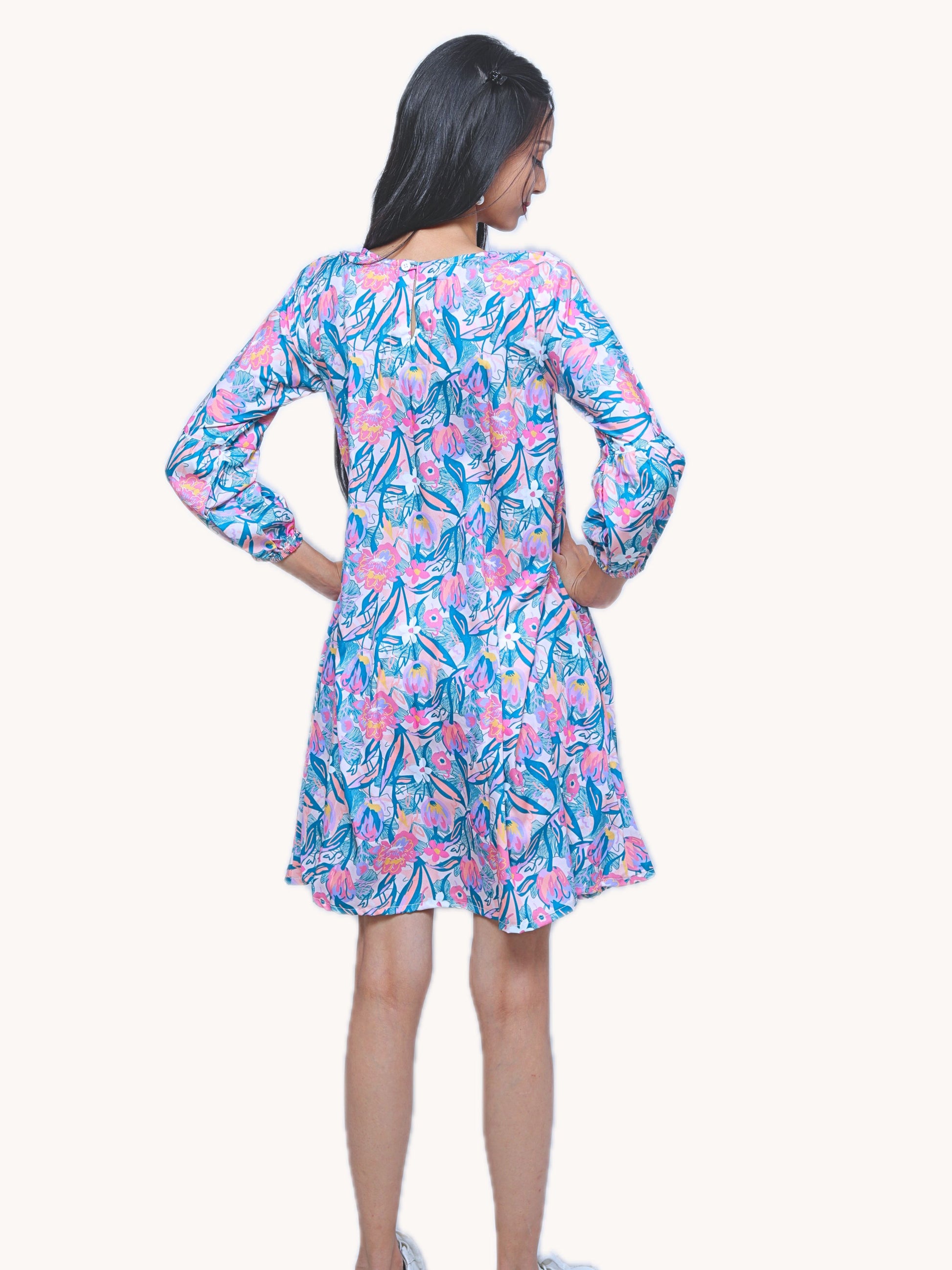 floral frill dress